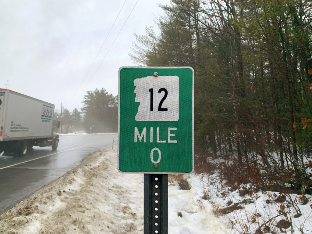Mile marker photographed during field research.