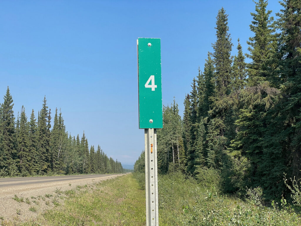 Mile marker photographed during field research.