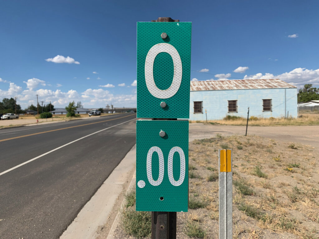 Mile marker photographed during field research.