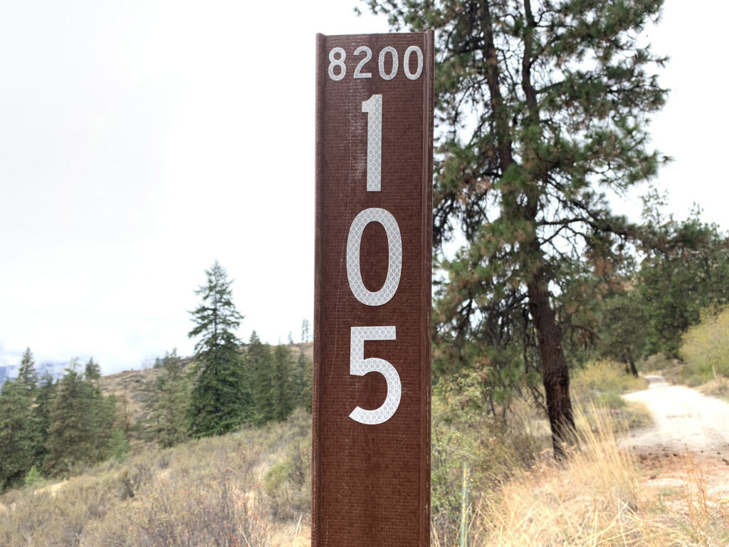 Mile marker photographed during field research.