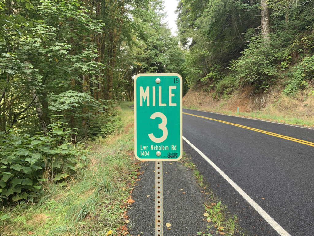 Mile marker photographed during field research.