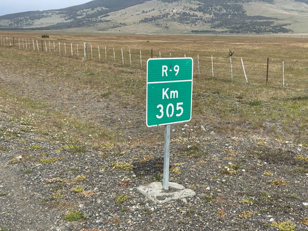 Mile marker photographed during field research.