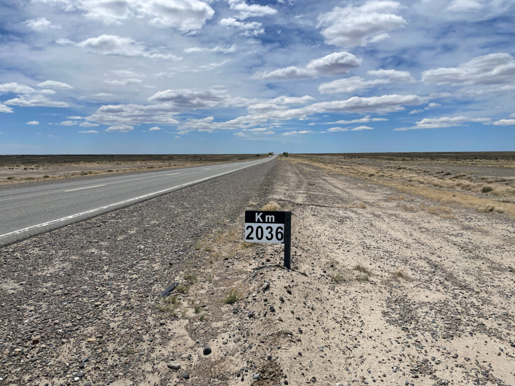 Mile marker photographed during field research.