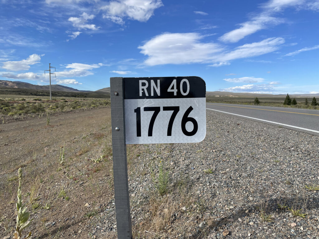 Mile marker photographed during field research.