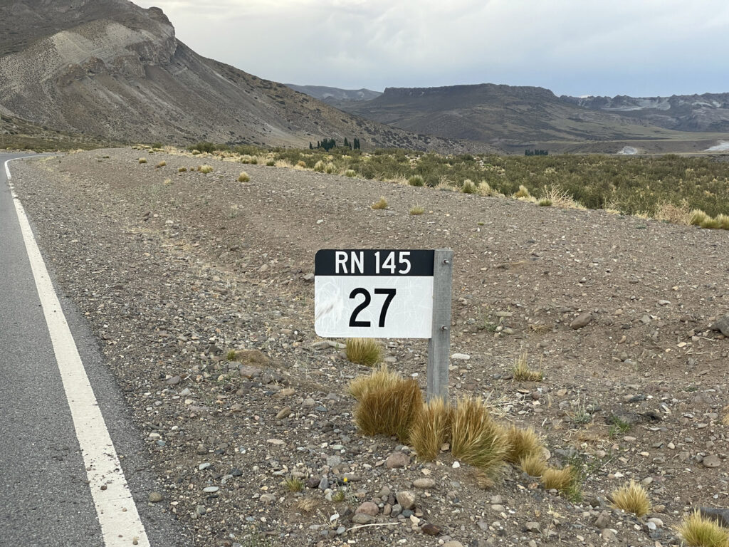 Mile marker photographed during field research.