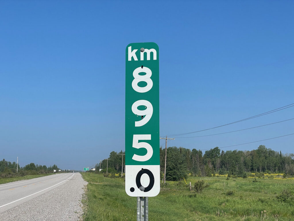 Mile marker photographed during field research.