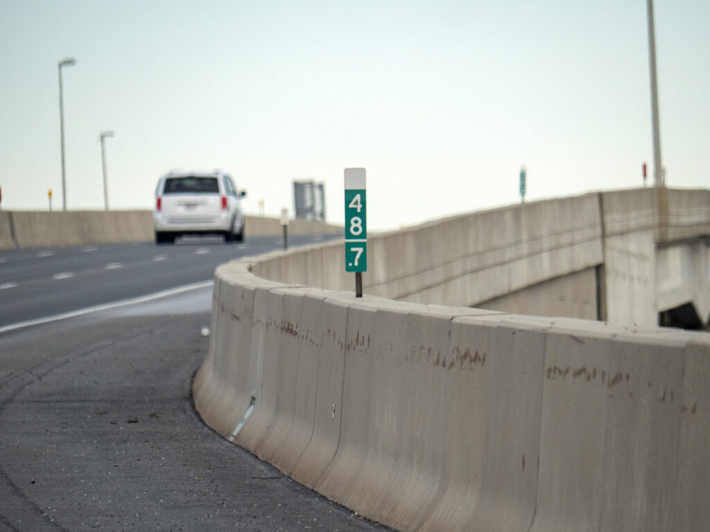 Mile marker photographed during field research.