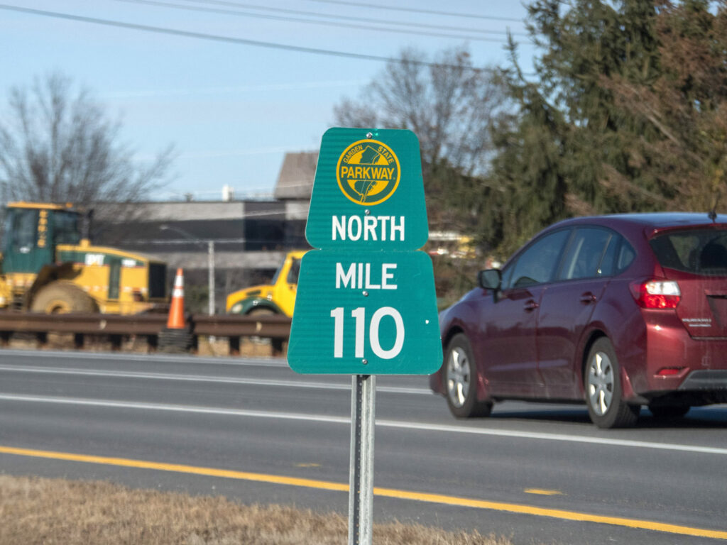 Mile marker photographed during field research.