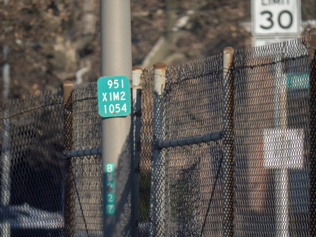 Mile marker photographed during field research.