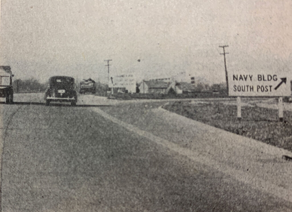 Archival roadway photograph from the Pentagon Road Network study.